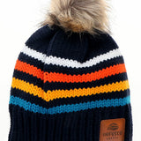 Striped Pom Beanies